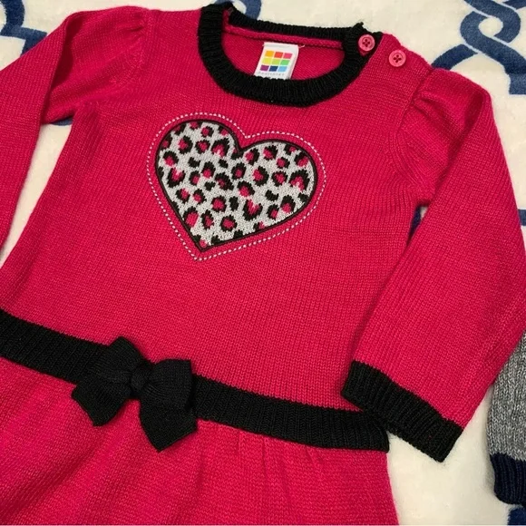 Healthtex EUC Longsleeve Knit Sweater Dress Bundle Size 12/18M - Picture 8 of 10